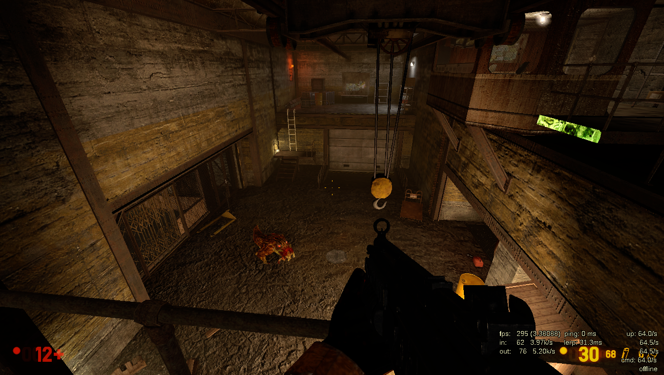Heading into Blast Pit, high FPS in closed areas